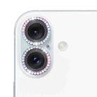 For iPhone 16 / 16 Plus 9H Point Drill Camera Lens Protector Ring(Colorful) - 1