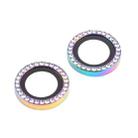 For iPhone 16 / 16 Plus 9H Point Drill Camera Lens Protector Ring(Colorful) - 2