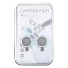 For iPhone 16 / 16 Plus 9H Point Drill Camera Lens Protector Ring(Green) - 3