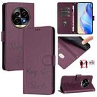 For Realme 13 Pro / 13 Pro+ 5G Smile Embossing RFID Leather Phone Case(Violet) - 1