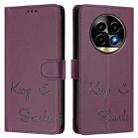 For Realme 13 Pro / 13 Pro+ 5G Smile Embossing RFID Leather Phone Case(Violet) - 3