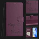 For Realme C63 / C61 Global Smile Embossing RFID Leather Phone Case(Violet) - 2