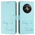 For Realme Narzo 70 Pro 5G India Smile Embossing RFID Leather Phone Case(Mint Green) - 3