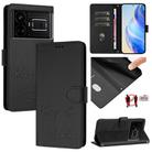 For Realme GT5 5G 240W / GT5 5G Smile Embossing RFID Leather Phone Case(Black) - 1