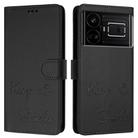 For Realme GT5 5G 240W / GT5 5G Smile Embossing RFID Leather Phone Case(Black) - 3