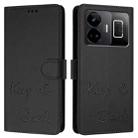 For Realme GT3 5G / GT Neo 5 240W Smile Embossing RFID Leather Phone Case(Black) - 3