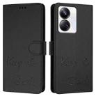 For Realme 10 Pro+ 5G Smile Embossing RFID Leather Phone Case(Black) - 3