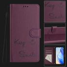 For Realme C30s Smile Embossing RFID Leather Phone Case(Violet) - 2