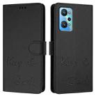 For Realme GT Neo 3T Smile Embossing RFID Leather Phone Case(Black) - 3