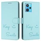 For Realme Narzo 50 Pro 5G Smile Embossing RFID Leather Phone Case(Mint Green) - 3