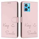 For Realme Narzo 50 Pro 5G Smile Embossing RFID Leather Phone Case(Pink) - 3