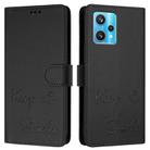 For Realme Narzo 50 Pro 5G Smile Embossing RFID Leather Phone Case(Black) - 3