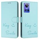 For Realme GT Neo 3 Smile Embossing RFID Leather Phone Case(Mint Green) - 3