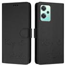 For Realme 9 Pro 5G Global / 9 5G EU  Smile Embossing RFID Leather Phone Case(Black) - 3