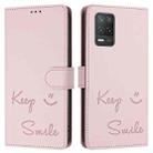 For Realme 8 5G / 9 5G India Smile Embossing RFID Leather Phone Case(Black) - 3