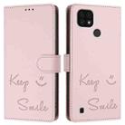 For Realme C20 / C11 2021 / C21 Smile Embossing RFID Leather Phone Case(Pink) - 3