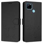 For Realme C21Y Smile Embossing RFID Leather Phone Case(Black) - 3