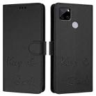 For Realme C25 / C15 / C12 Smile Embossing RFID Leather Phone Case(Black) - 3