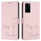 For Realme V11 5G Smile Embossing RFID Leather Phone Case(Pink) - 3