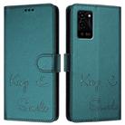 For Realme V11 5G Smile Embossing RFID Leather Phone Case(Peacock Green) - 3