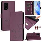 For Realme V11 5G Smile Embossing RFID Leather Phone Case(Violet) - 1