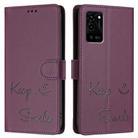 For Realme V11 5G Smile Embossing RFID Leather Phone Case(Violet) - 3