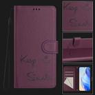 For Realme Note 60 4G Global Smile Embossing RFID Leather Phone Case(Violet) - 2