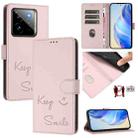 For Realme GT 7 Pro 5G Smile Embossing RFID Leather Phone Case(Pink) - 1