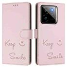 For Realme GT 7 Pro 5G Smile Embossing RFID Leather Phone Case(Pink) - 3