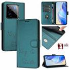 For Realme GT 7 Pro 5G Smile Embossing RFID Leather Phone Case(Peacock Green) - 1