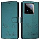 For Realme GT 7 Pro 5G Smile Embossing RFID Leather Phone Case(Peacock Green) - 3