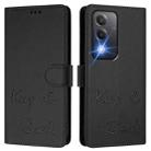 For OPPO A80 5G EU Smile Embossing RFID Leather Phone Case(Black) - 3