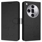 For OPPO Find X7 Ultra Smile Embossing RFID Leather Phone Case(Black) - 3