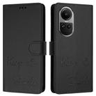 For OPPO Reno10 / Reno10 Pro Global Smile Embossing RFID Leather Phone Case(Black) - 3