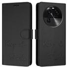 For OPPO Find X6 Pro Smile Embossing RFID Leather Phone Case(Black) - 3