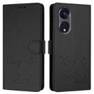 For OPPO A1 Pro 5G / Reno8 T 5G Global Smile Embossing RFID Leather Phone Case(Black) - 3