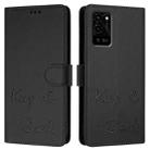 For OPPO A16 / A16s / A55s 5G Smile Embossing RFID Leather Phone Case(Black) - 3