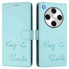 For OPPO Find X8 Pro Smile Embossing RFID Leather Phone Case(Mint Green) - 3