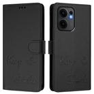For OPPO Reno13 F 5G Smile Embossing RFID Leather Phone Case(Black) - 2
