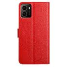 For HMD Pulse+ Flower Embossed Leather Phone Case(Red) - 3