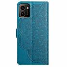 For HMD Pulse+ Flower Embossed Leather Phone Case(Blue) - 3