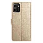 For HMD Pulse+ Flower Embossed Leather Phone Case(Gold) - 3