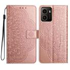 For HMD Pulse+ Flower Embossed Leather Phone Case(Rose Gold) - 1