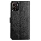 For HMD Pulse+ Flower Embossed Leather Phone Case(Black) - 3