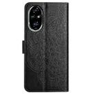 For Honor 200 Pro Flower Embossed Leather Phone Case(Black) - 3