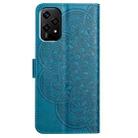 For Honor 200 Lite Global Flower Embossed Leather Phone Case(Blue) - 3