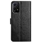 For Honor 200 Lite Global Flower Embossed Leather Phone Case(Black) - 3