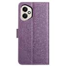 For Honor 400 Global 156.5mm Flower Embossed Leather Phone Case(Purple) - 3