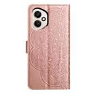 For Honor 400 Global 156.5mm Flower Embossed Leather Phone Case(Rose Gold) - 3