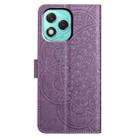 For Honor 400 Lite Global Flower Embossed Leather Phone Case(Purple) - 3